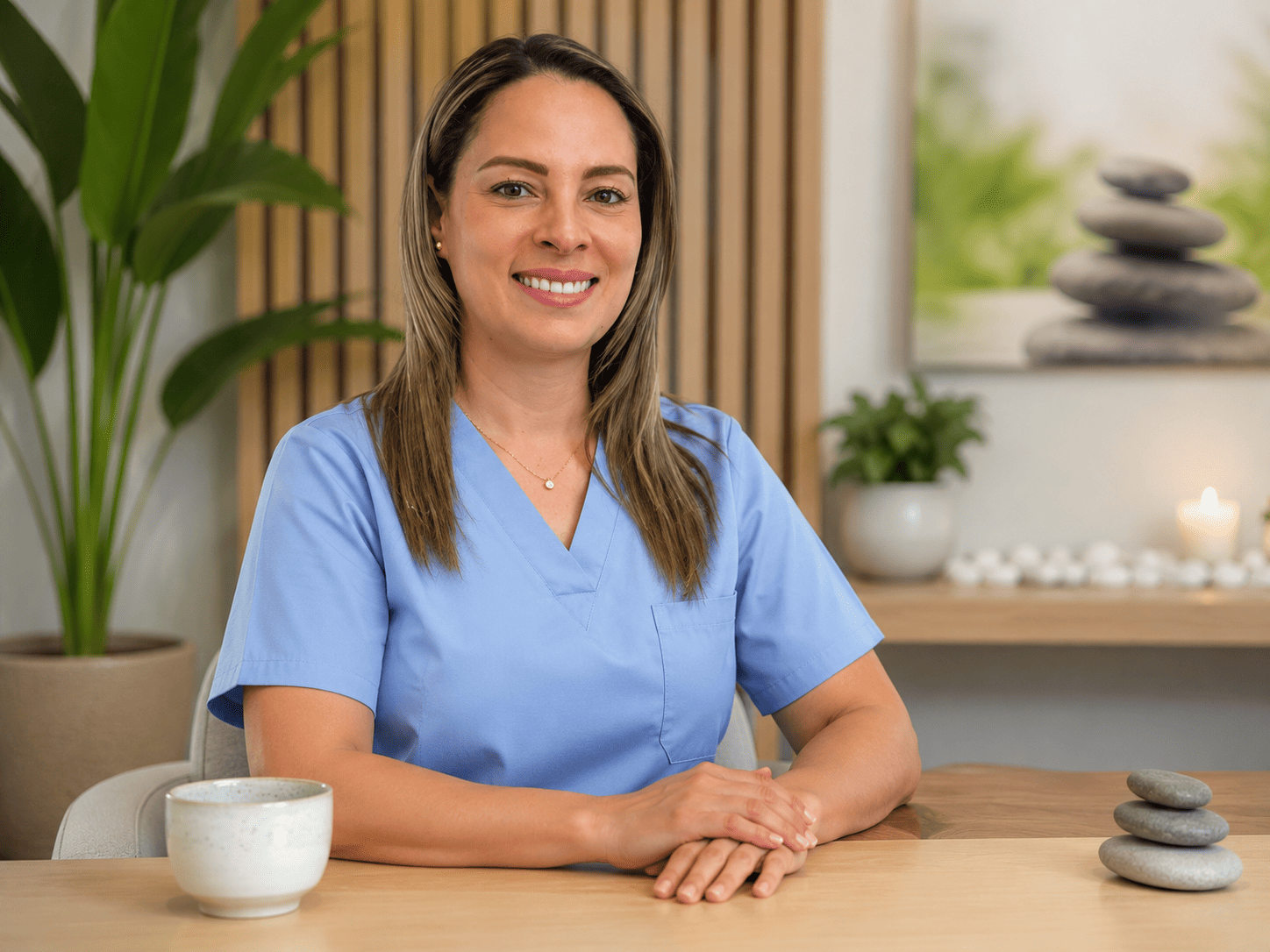 Atención humana en sede Palermo: profesional médica de Celery